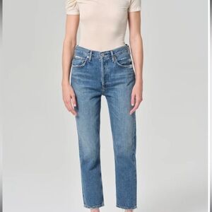 AGOLDE | Riley Button Fly Jeans Medium Wash High Rise Size 27